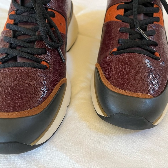 Rag and Bone Manston Burgundy Leather Jogger Running Athleisure shoe sz … - Picture 8 of 14